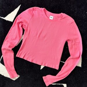 TNA ribbed cropped long sleeve tee